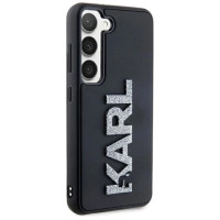 Karl Lagerfeld 3D Rubber Glitter Logo case for Samsung Galaxy S24 - black