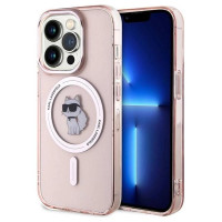 Karl Lagerfeld IML Choupette MagSafe case for iPhone 14 Pro Max - pink