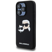 Karl Lagerfeld Silicone Karl&Choupette MagSafe case for iPhone 15 Pro - black