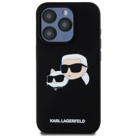 Karl Lagerfeld Silicone Karl&Choupette MagSafe case for iPhone 15 Pro - black