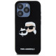 Karl Lagerfeld Silicone Karl&Choupette MagSafe case for iPhone 15 Pro - black