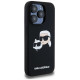 Karl Lagerfeld Silicone Karl&Choupette MagSafe case for iPhone 15 Pro - black