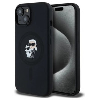 Karl Lagerfeld Silicone Karl&Choupette MagSafe case for iPhone 15 / 14 / 13 - black