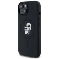Karl Lagerfeld Silicone Karl&Choupette MagSafe case for iPhone 15 / 14 / 13 - black