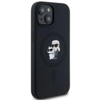 Karl Lagerfeld Silicone Karl&Choupette MagSafe case for iPhone 15 / 14 / 13 - black