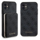 Guess 4G Metal Logo case set for iPhone 11 + 5000mAh MagSafe power bank - black