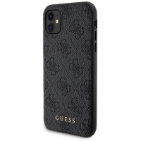Guess 4G Metal Logo case set for iPhone 11 + 5000mAh MagSafe power bank - black