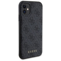 Guess 4G Metal Logo case set for iPhone 11 + 5000mAh MagSafe power bank - black