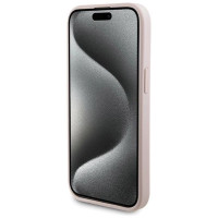 Guess 4G Metal Logo case set for iPhone 15 + 5000mAh MagSafe power bank - pink