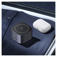 Ugreen W526 3in1 MagSafe / Qi inductive charger for phone / headphones with USB-C port - black
