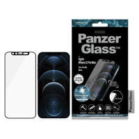 Panzerglass E2E Microfracture Antibacterial Glass with Camera Cover with Swarovsky Crystal for iPhone 12 Pro Max - with Black Frame
