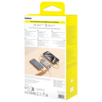 Baseus Free2Pull 10000mAh 30W powerbank with USB-C port and retractable USB-C cable - gray