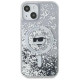 Karl Lagerfeld Liquid Glitter Choupette Head MagSafe case for iPhone 13 - transparent