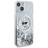 Karl Lagerfeld Liquid Glitter Choupette Head MagSafe case for iPhone 13 - transparent