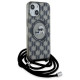 Karl Lagerfeld IML Crossbody Monogram Karl & Choupette Head MagSafe Case for iPhone 15 / 14 / 13 - Black