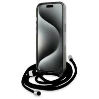 Karl Lagerfeld IML Crossbody Monogram Karl & Choupette Head MagSafe Case for iPhone 15 / 14 / 13 - Black