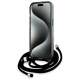Karl Lagerfeld IML Crossbody Monogram Karl & Choupette Head MagSafe Case for iPhone 15 / 14 / 13 - Black
