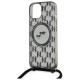 Karl Lagerfeld IML Crossbody Monogram Karl & Choupette Head MagSafe Case for iPhone 15 / 14 / 13 - Black