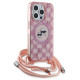Karl Lagerfeld IML Crossbody Monogram Karl & Choupette Head MagSafe Case for iPhone 15 Pro Max - Pink