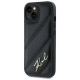 Karl Lagerfeld Diagonal Quilted Script case for iPhone 15 / 14 / 13 - black