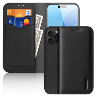 Dux Ducis Hivo iPhone 16 Pro Case with Flip and RFID Protection - Black