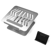 Wozinsky Laptop stand Wozinsky WRS-CPY84SS aluminum + Free! smartphone stand - silver