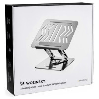 Wozinsky Laptop stand Wozinsky WRS-CPY84SS aluminum + Free! smartphone stand - silver