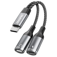 Dudao L13C+ 2in1 USB-C Adapter - Gray
