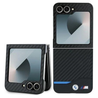 BMW Carbon Blue Line Case for Samsung Galaxy Z Flip 6 - Black