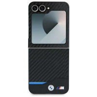 BMW Carbon Blue Line Case for Samsung Galaxy Z Flip 6 - Black