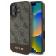 Guess 4G Bottom Stripe iPhone 16 Case - Brown