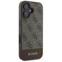 Guess 4G Bottom Stripe iPhone 16 Case - Brown