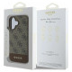 Guess 4G Bottom Stripe iPhone 16 Case - Brown