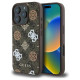 Guess Peony On 4G Background MagSafe case for iPhone 16 Pro - brown