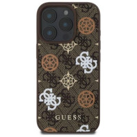 Guess Peony On 4G Background MagSafe case for iPhone 16 Pro - brown