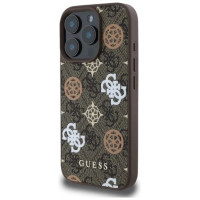 Guess Peony On 4G Background MagSafe case for iPhone 16 Pro - brown