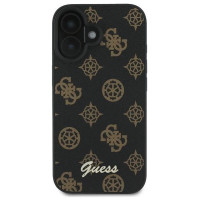 Guess Peony Script MagSafe iPhone 16 Plus Case - Black