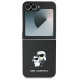 Karl Lagerfeld Saffiano Metal Pin Case for Samsung Galaxy Z Flip 6 - Black