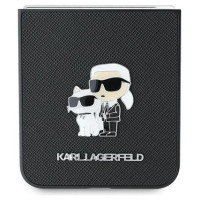 Karl Lagerfeld Saffiano Metal Pin Case for Samsung Galaxy Z Flip 6 - Black