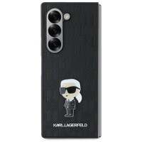 Karl Lagerfeld Saffiano Ikonik Pin Case for Samsung Galaxy Z Fold 6 - Black