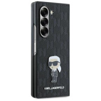 Karl Lagerfeld Saffiano Ikonik Pin Case for Samsung Galaxy Z Fold 6 - Black