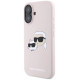 Karl Lagerfeld Silicone Case Heads Print MagSafe for iPhone 16 - Pink