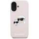 Karl Lagerfeld Silicone Case Heads Print MagSafe for iPhone 16 - Pink
