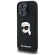 Karl Lagerfeld Silicone Karl Head Print MagSafe Case for iPhone 16 Pro Max - Black