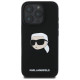 Karl Lagerfeld Silicone Karl Head Print MagSafe Case for iPhone 16 Pro Max - Black