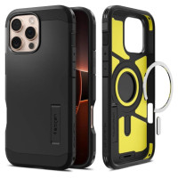 Spigen Tough Armor MagSafe Case with Stand for iPhone 16 Pro - Black
