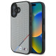 BMW M Perforated Tricolor Line MagSafe iPhone 16 Case - Gray