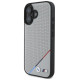 BMW M Perforated Tricolor Line MagSafe iPhone 16 Case - Gray