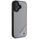 BMW M Perforated Tricolor Line MagSafe iPhone 16 Case - Gray