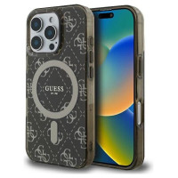 Guess IML 4G Background MagSafe iPhone 16 Pro Case - Brown